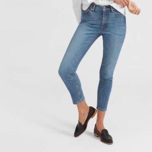 Everlane Mid Rise Skinny Jean (Ankle) Mid Blue 28